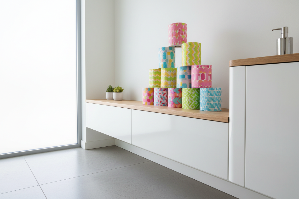 Banyoda Estetik Koza Rulo Dizilimi