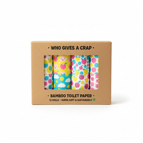 Koza Rulo 12'li Renkli Bambu Tuvalet Kağıdı Paketi
